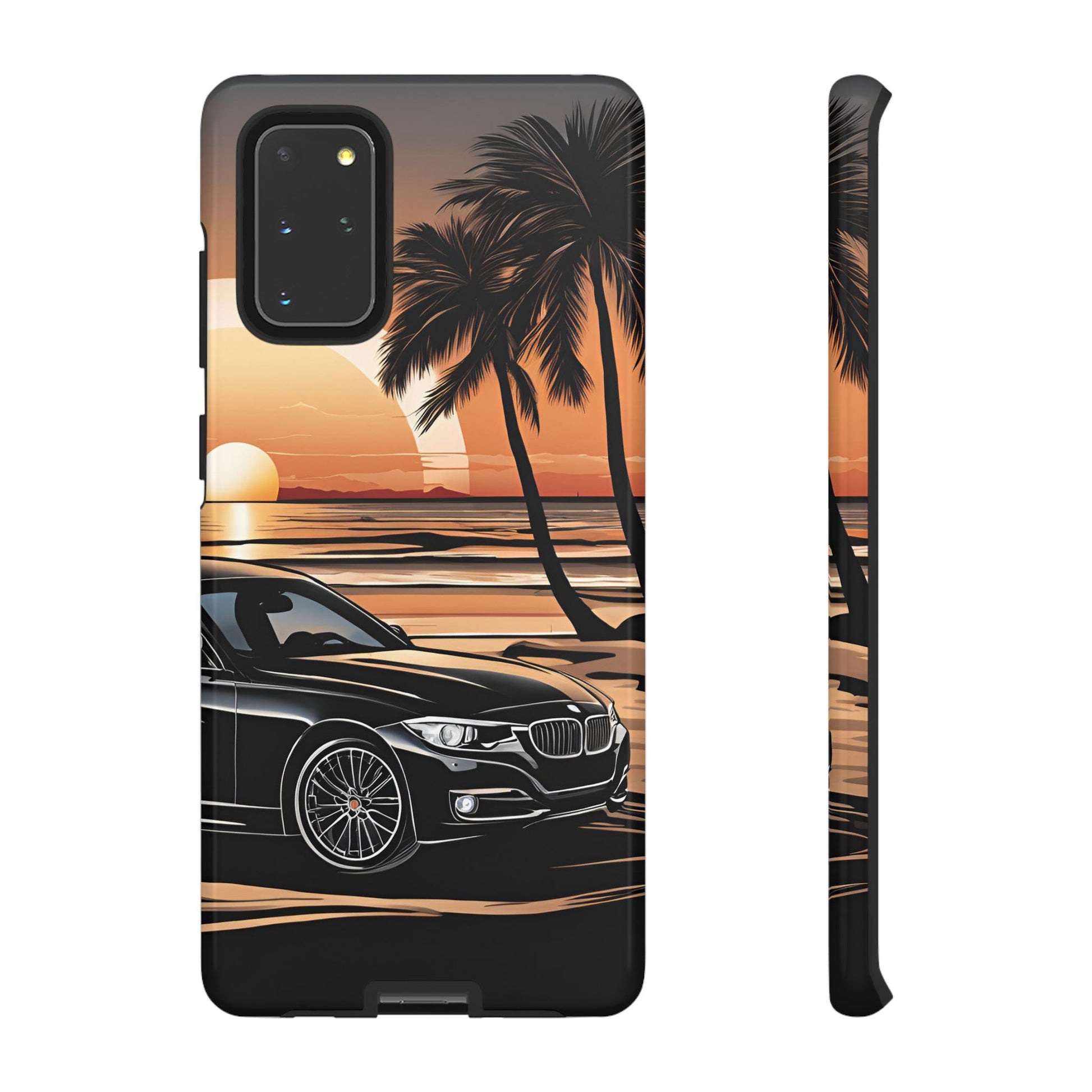 BMW Sunset On The Beach-Dual Layer Ultra Tough Phone Case Samsung Galaxy S20+ Glossy Printify by The Night Shift Automotive Apparel