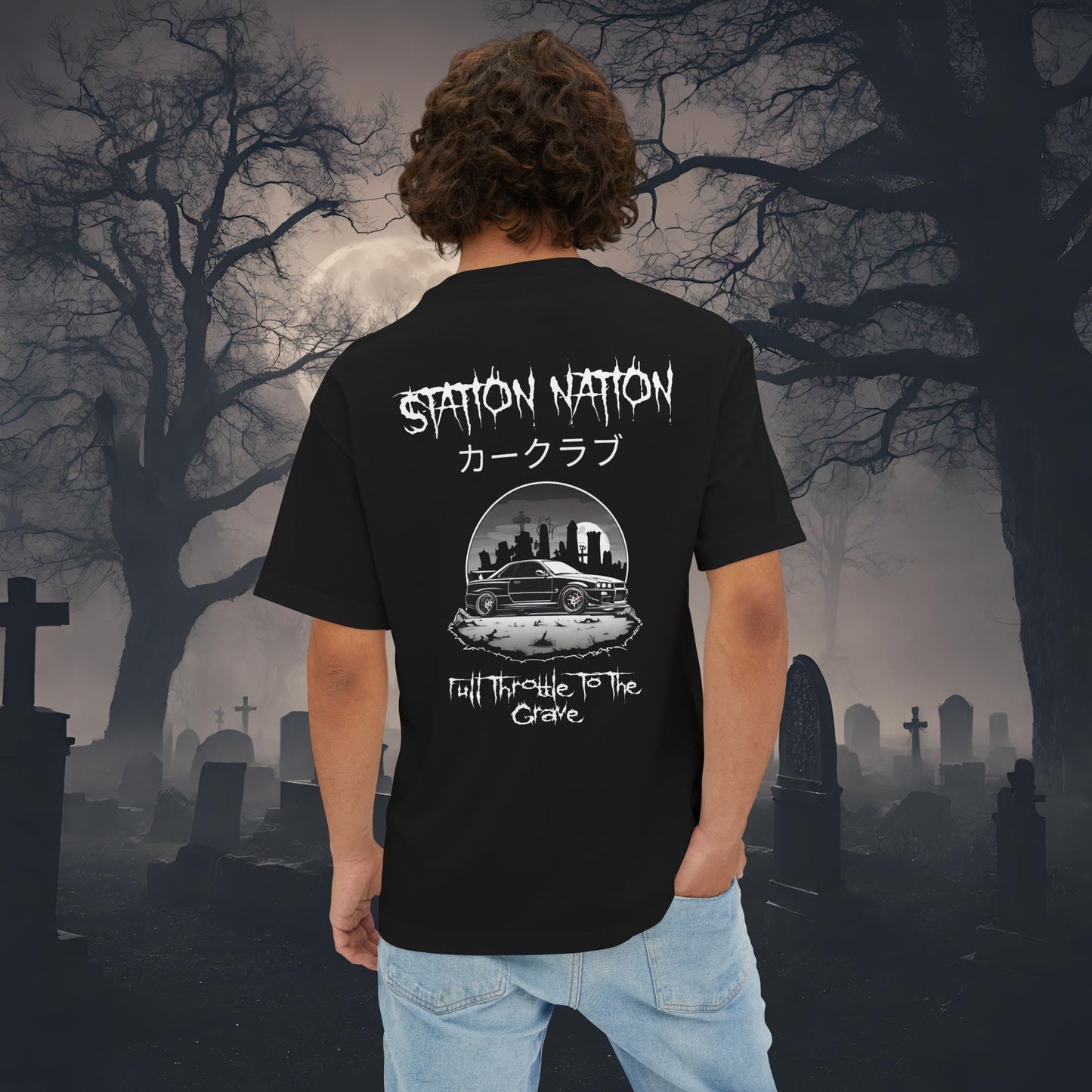 👻 HALLOWEEN LIMITED EDITION Nissan Skyline R34-Premium, Ultra Soft Oversized Boxy Tee