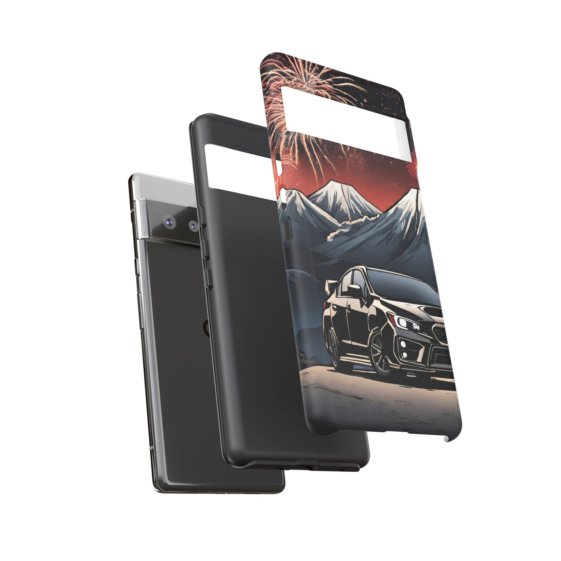 Subaru WRX/STI Fireworks-Dual Layer Ultra Tough Phone Case Printify by The Night Shift Automotive Apparel