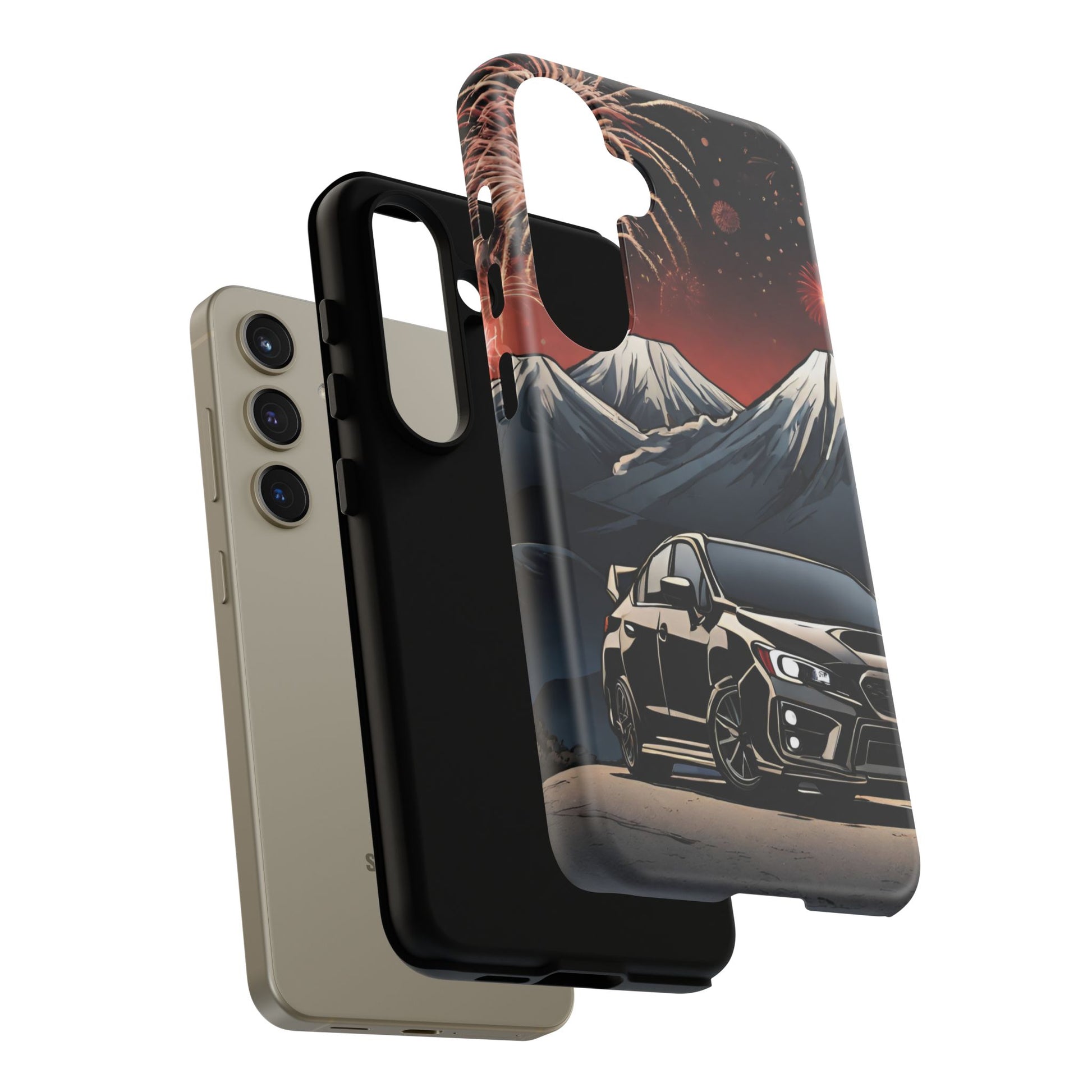 Subaru WRX/STI Fireworks-Dual Layer Ultra Tough Phone Case Printify by The Night Shift Automotive Apparel