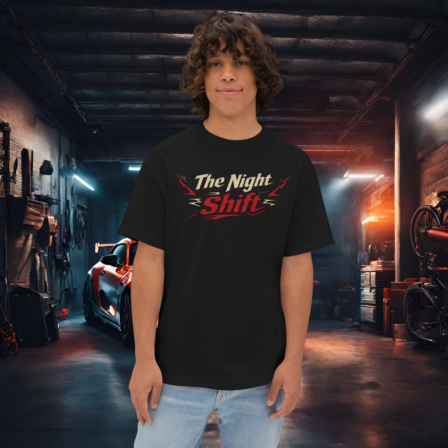Chase Is A Race-Premium, Ultra Soft Unisex Oversized Boxy Tee Printify by The Night Shift Automotive Apparel