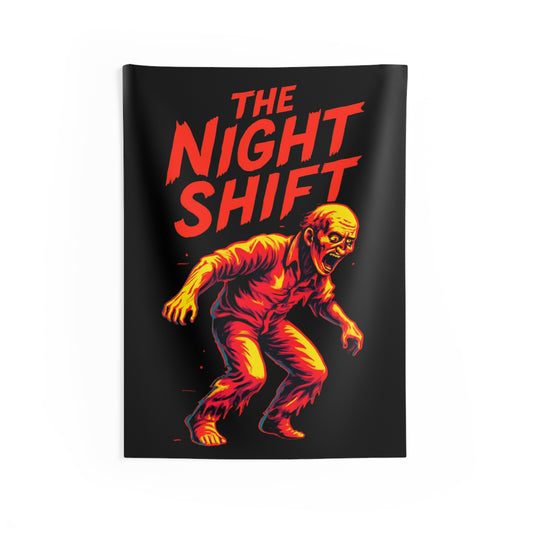 The Night Shift Indoor Wall Tapestries - Shop Banner 26" × 36" Printify by The Night Shift Automotive Apparel