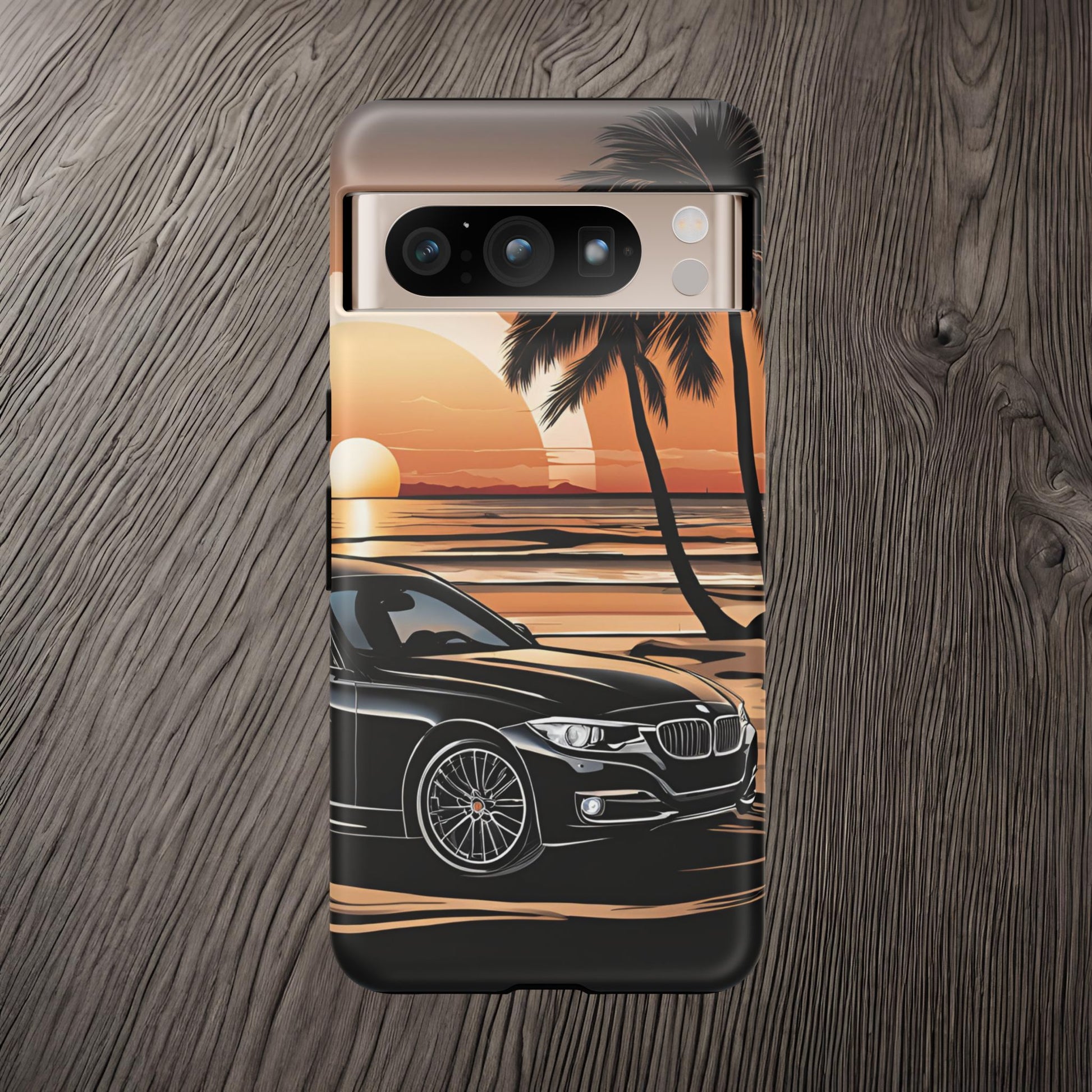 BMW Sunset On The Beach-Dual Layer Ultra Tough Phone Case Google Pixel 8 Pro Matte Printify by The Night Shift Automotive Apparel