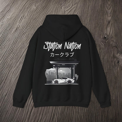 Station Nation-Ultra Soft, Premium Hoodie Printify by The Night Shift Automotive Apparel