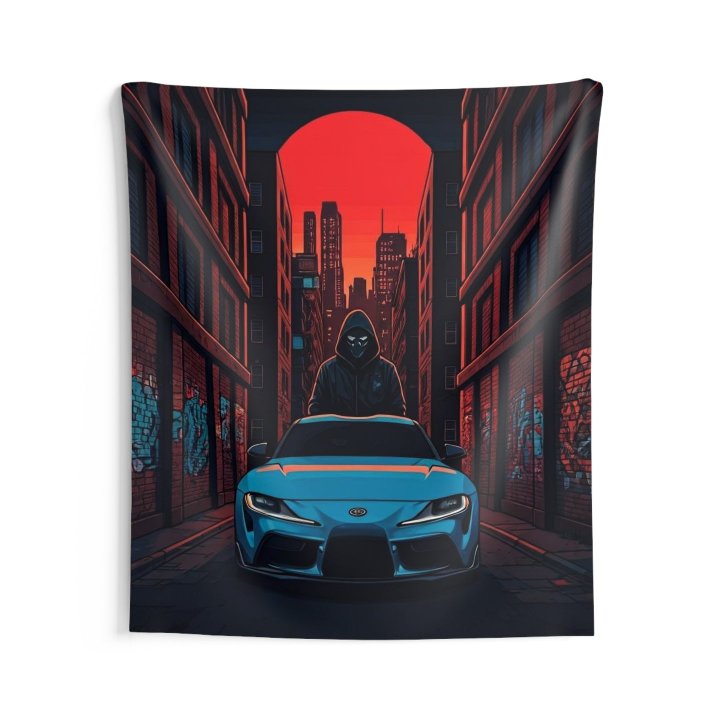 MK-V Toyota Supra Indoor Wall Tapestries - Shop Banner 68" × 80" Printify by The Night Shift Automotive Apparel