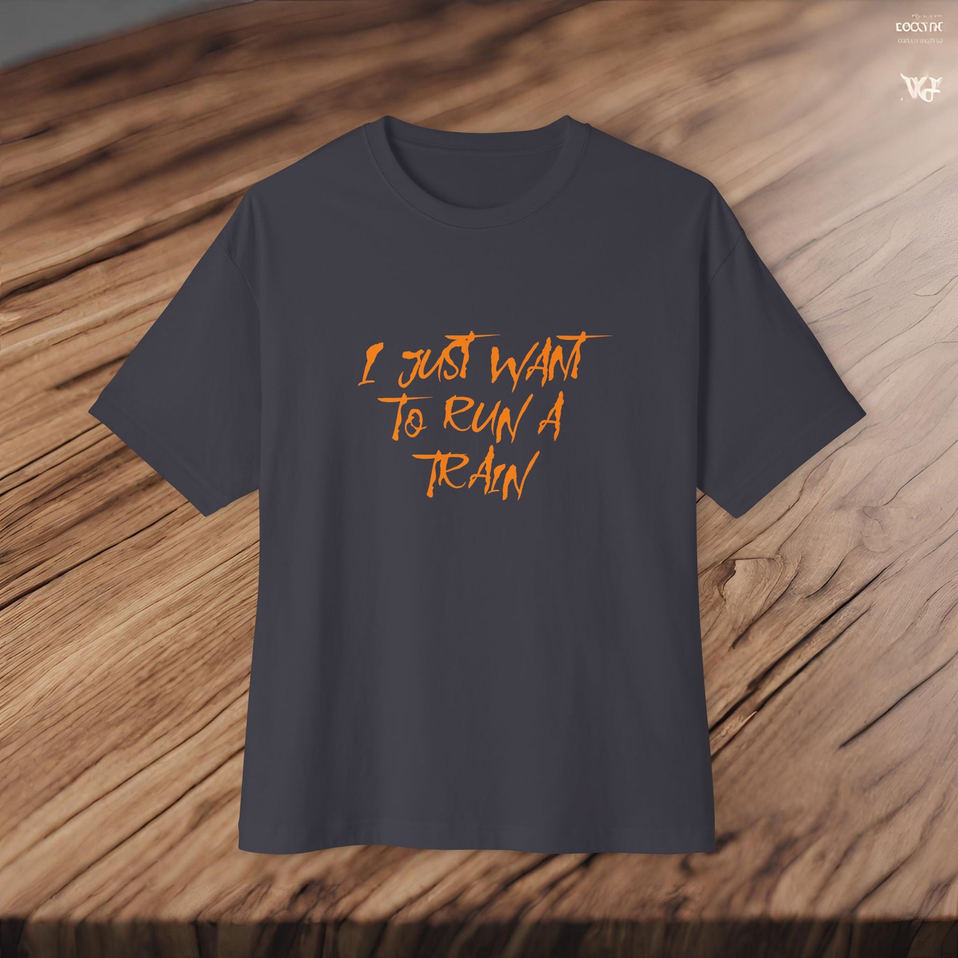 I Just Want To Run A Train-Premium, Ultra Soft Unisex Oversized Boxy Tee Printify by The Night Shift Automotive Apparel