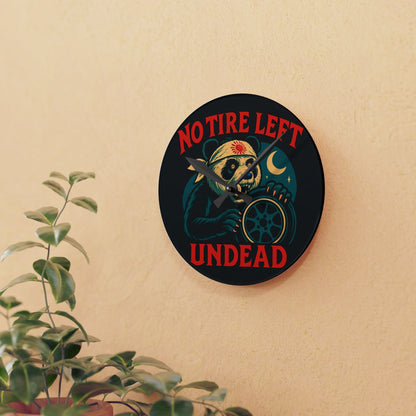 No Tire Left Undead Panda-Acrylic Wall Clock
