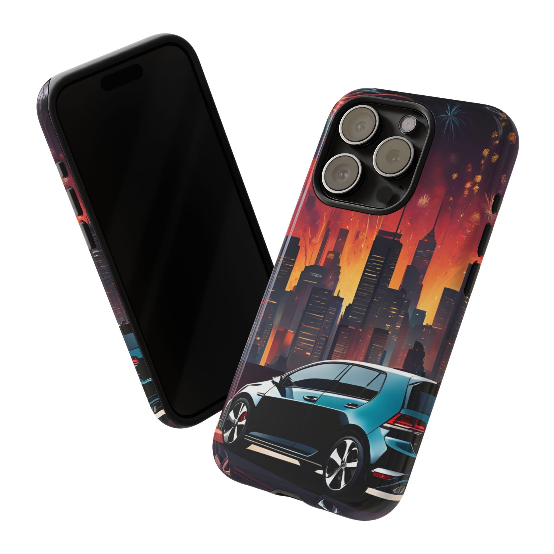 Volkswagon Golf GTI Fireworks-Dual Layer Ultra Tough Phone Case Printify by The Night Shift Automotive Apparel