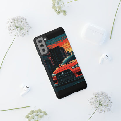 Mitsubishi Evo X Street Life-Dual Layer Ultra Tough Phone Case Printify by The Night Shift Automotive Apparel