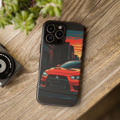 Mitsubishi Evo X Street Life-Dual Layer Ultra Tough Phone Case iPhone 16 Pro Max Matte Printify by The Night Shift Automotive Apparel