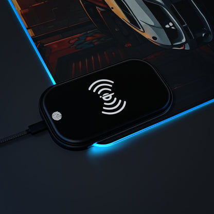 Mitsubishi Lancer Evolution IX Street Life-LED Gaming Mouse Pad with Wireless Charging Printify by The Night Shift Automotive Apparel