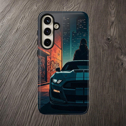 Ford Mustang Shelby GT350 Street Life-Dual Layer Ultra Tough Phone Case Samsung Galaxy S24 Plus Glossy Printify by The Night Shift Automotive Apparel