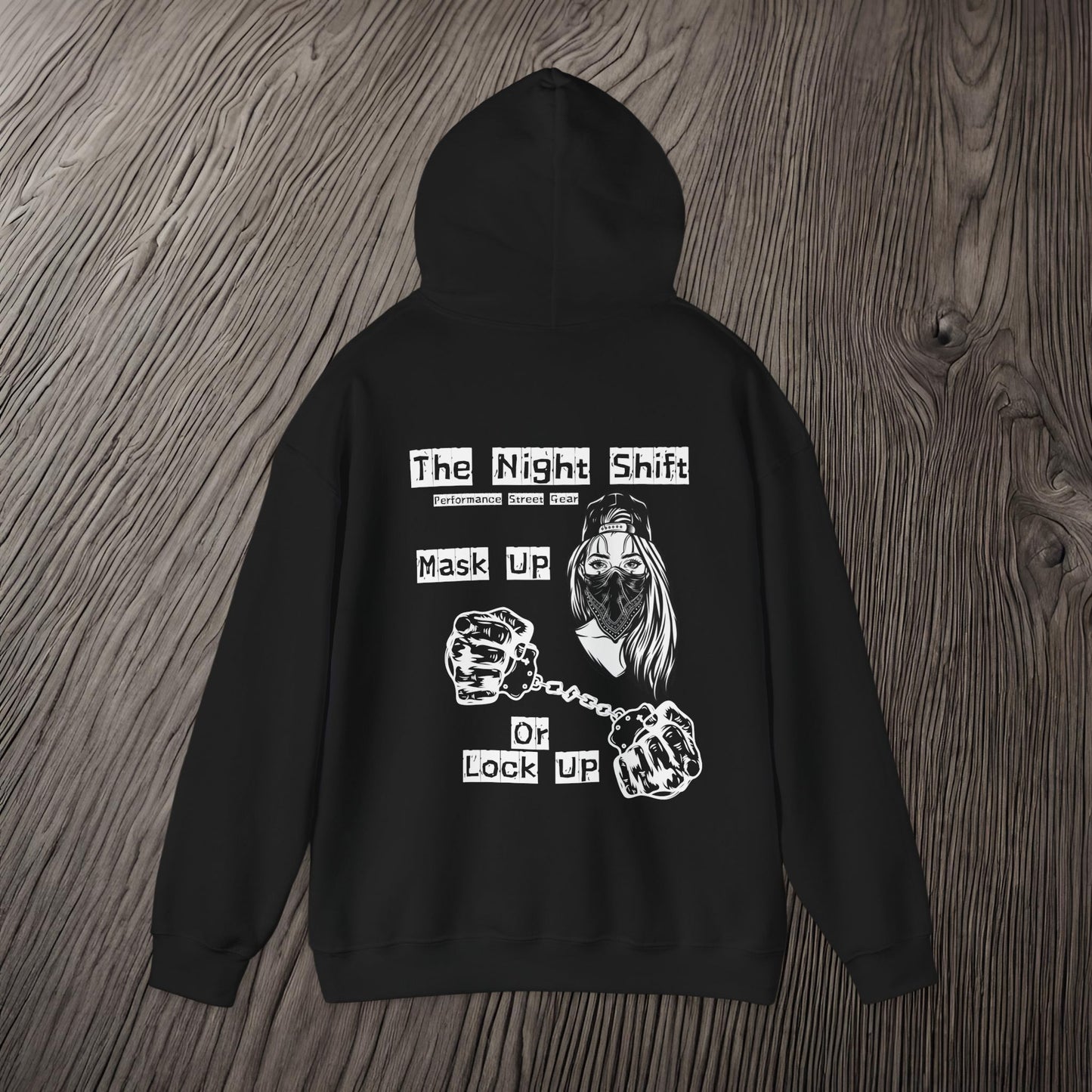 Mask Up or Lock Up-Ultra Soft, Premium Hoodie Printify by The Night Shift Automotive Apparel