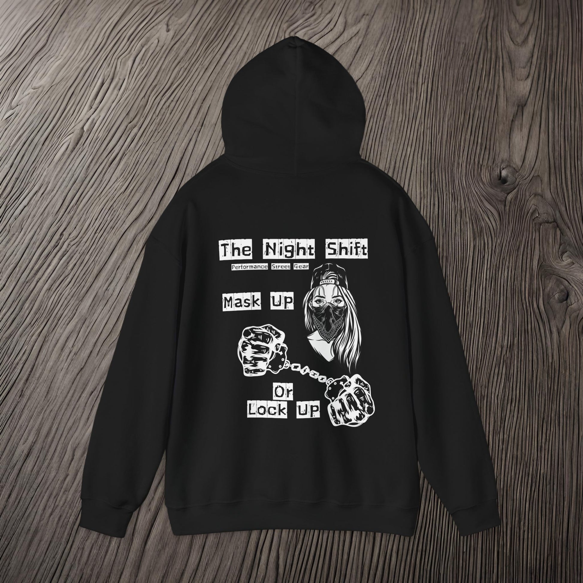 Mask Up or Lock Up-Ultra Soft, Premium Hoodie Printify by The Night Shift Automotive Apparel