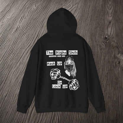 Mask Up or Lock Up-Ultra Soft, Premium Hoodie Printify by The Night Shift Automotive Apparel