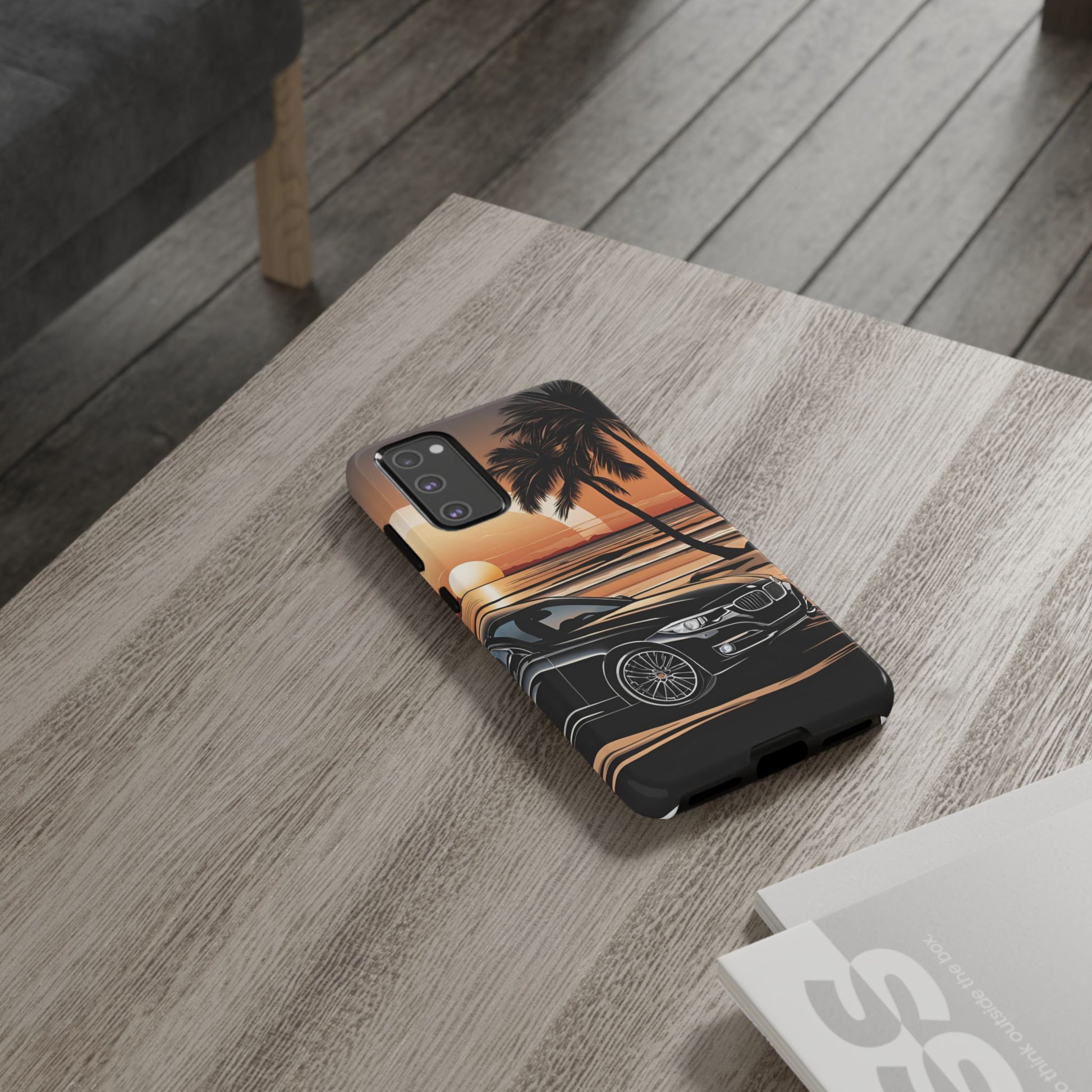 BMW Sunset On The Beach-Dual Layer Ultra Tough Phone Case Samsung Galaxy S20 FE Glossy Printify by The Night Shift Automotive Apparel