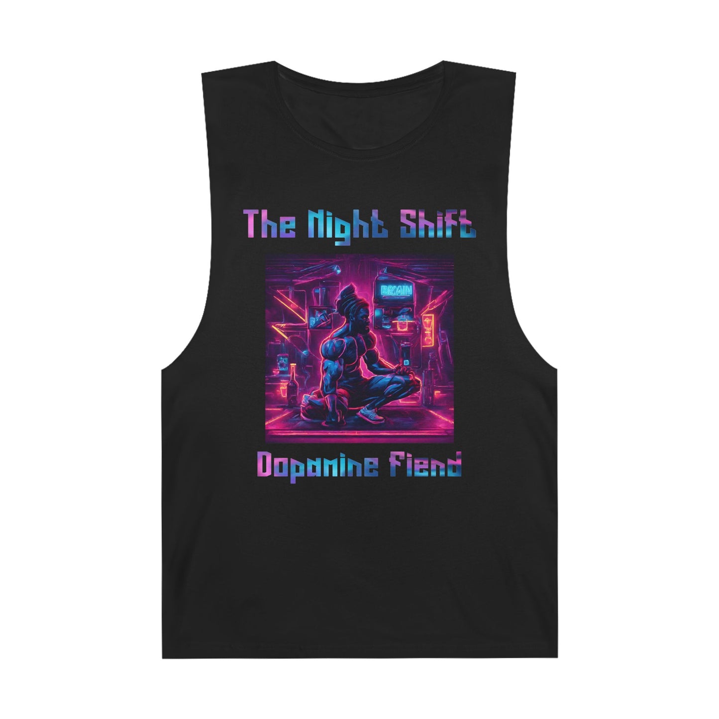 Dopamine Fiend - Premium Unisex Barnard Tank Top Black Printify by The Night Shift Automotive Apparel
