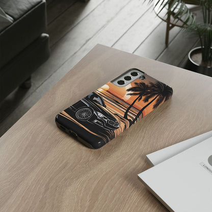 BMW Sunset On The Beach-Dual Layer Ultra Tough Phone Case Samsung Galaxy S22 Plus Glossy Printify by The Night Shift Automotive Apparel