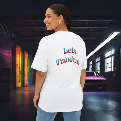 Lets Tandem-Premium, Ultra Soft, Unisex Oversized Boxy Tee Printify by The Night Shift Automotive Apparel