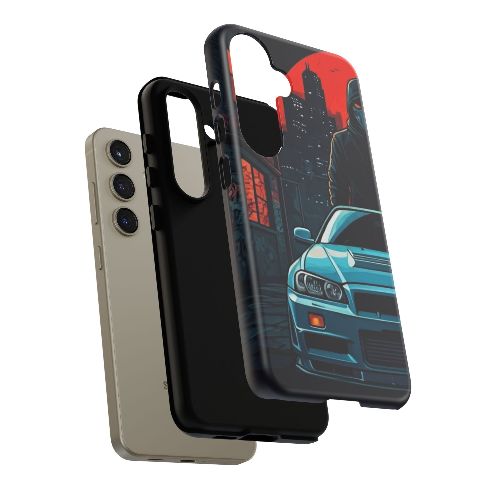 Nissan Skyline R34 Street Life-Dual Layer Ultra Tough Phone Case Printify by The Night Shift Automotive Apparel