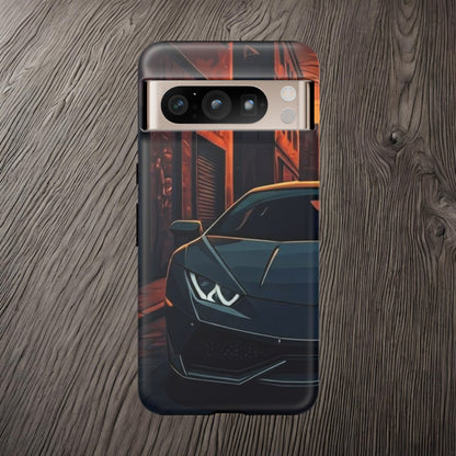 Lamborghini Huracan Street Life-Dual Layer Ultra Tough Phone Case Google Pixel 8 Pro Matte Printify by The Night Shift Automotive Apparel