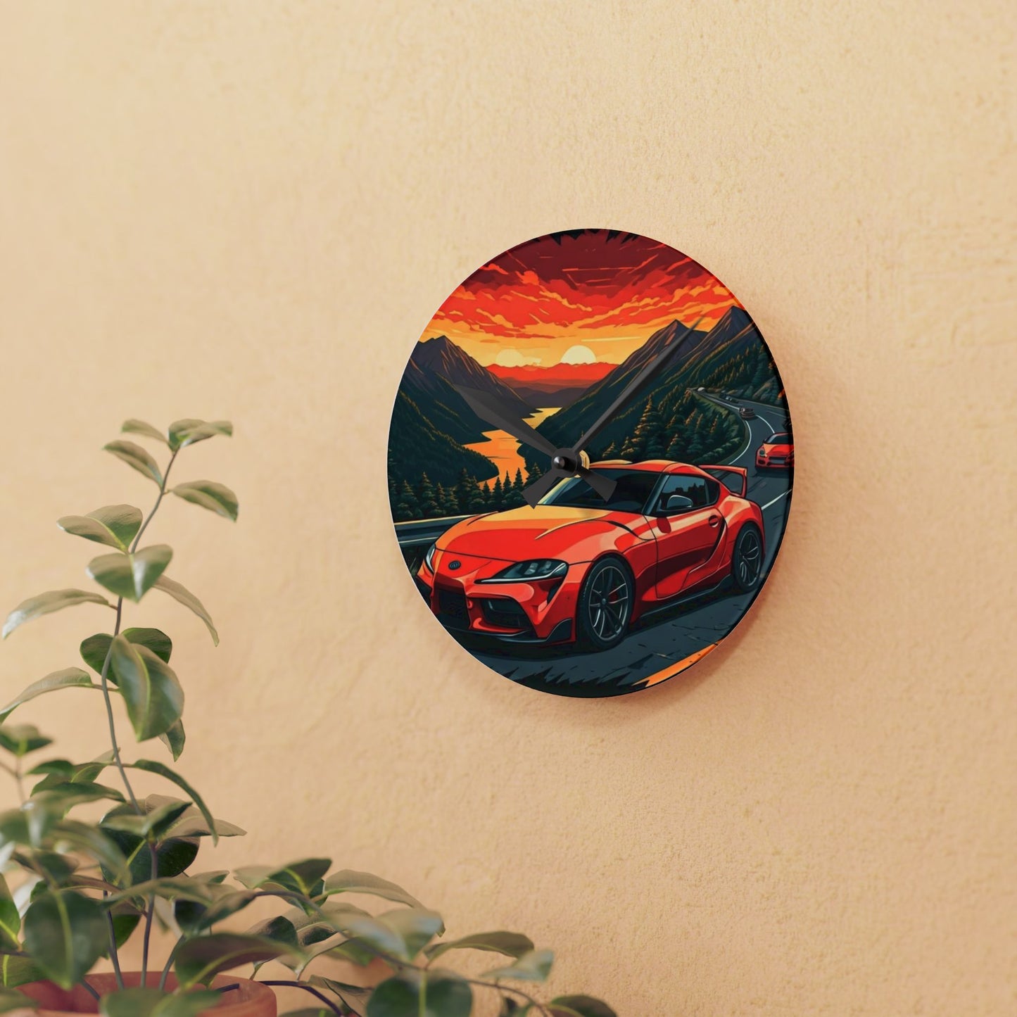 Toyota Supra MK-V Mountain Drive-Acrylic Wall Clock
