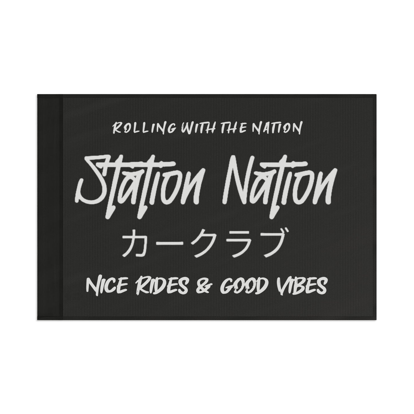 Station Nation-Rep Your Crew Flags Printify by The Night Shift Automotive Apparel