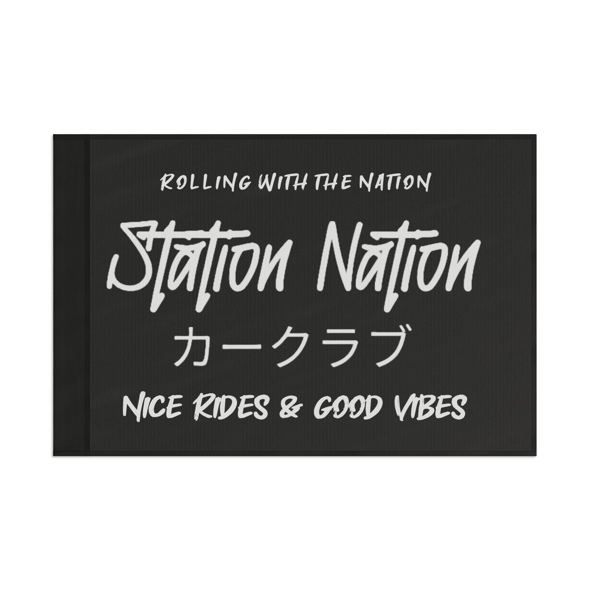 Station Nation-Rep Your Crew Flags Printify by The Night Shift Automotive Apparel