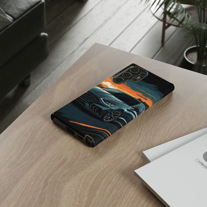 Hyundai Sonata-Sunset Drive-Dual Layer Ultra Tough Phone Case Samsung Galaxy S22 Ultra Glossy Printify by The Night Shift Automotive Apparel