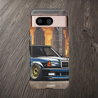 Mercedes Benz 190e Evo-Dual Layer Ultra Tough Phone Case Google Pixel 8 Matte Printify by The Night Shift Automotive Apparel