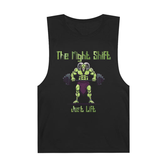Just Lift - Ram Body Builder - Premium Unisex Barnard Tank Top Black Printify by The Night Shift Automotive Apparel