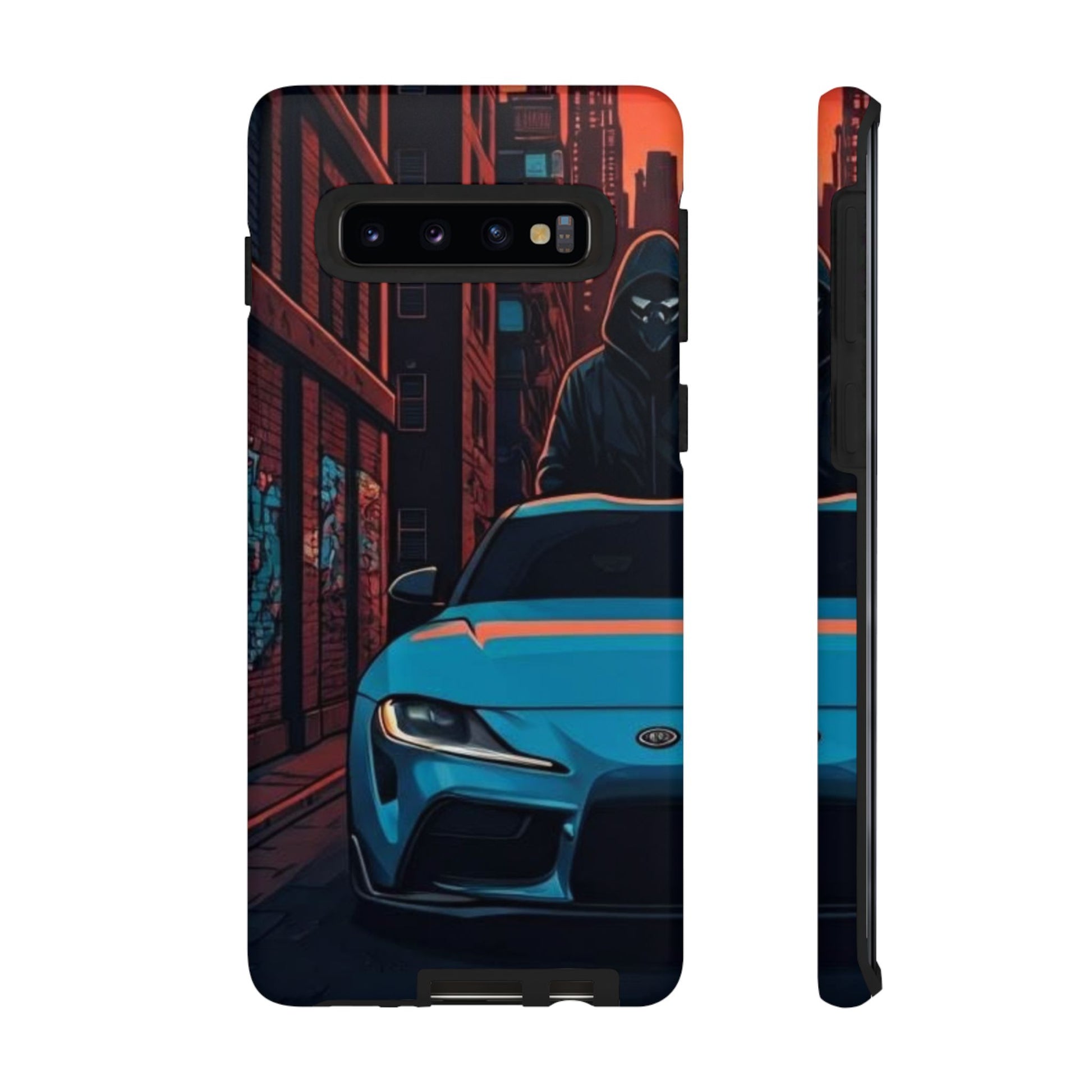 Toyota Supra MK-V Street Life-Dual Layer Ultra Tough Phone Case Samsung Galaxy S10 Matte Printify by The Night Shift Automotive Apparel