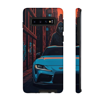 Toyota Supra MK-V Street Life-Dual Layer Ultra Tough Phone Case Samsung Galaxy S10 Matte Printify by The Night Shift Automotive Apparel