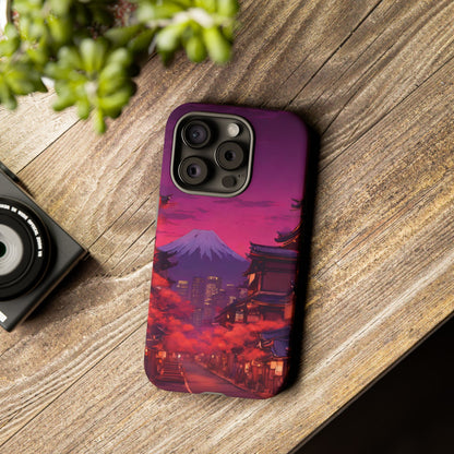 Traditional Japanese Village Countryside-Dual Layer Ultra Tough Phone Case iPhone 15 Pro Matte Printify by The Night Shift Automotive Apparel