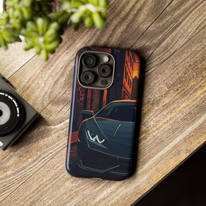 Lamborghini Huracan Street Life-Dual Layer Ultra Tough Phone Case iPhone 15 Pro Glossy Printify by The Night Shift Automotive Apparel