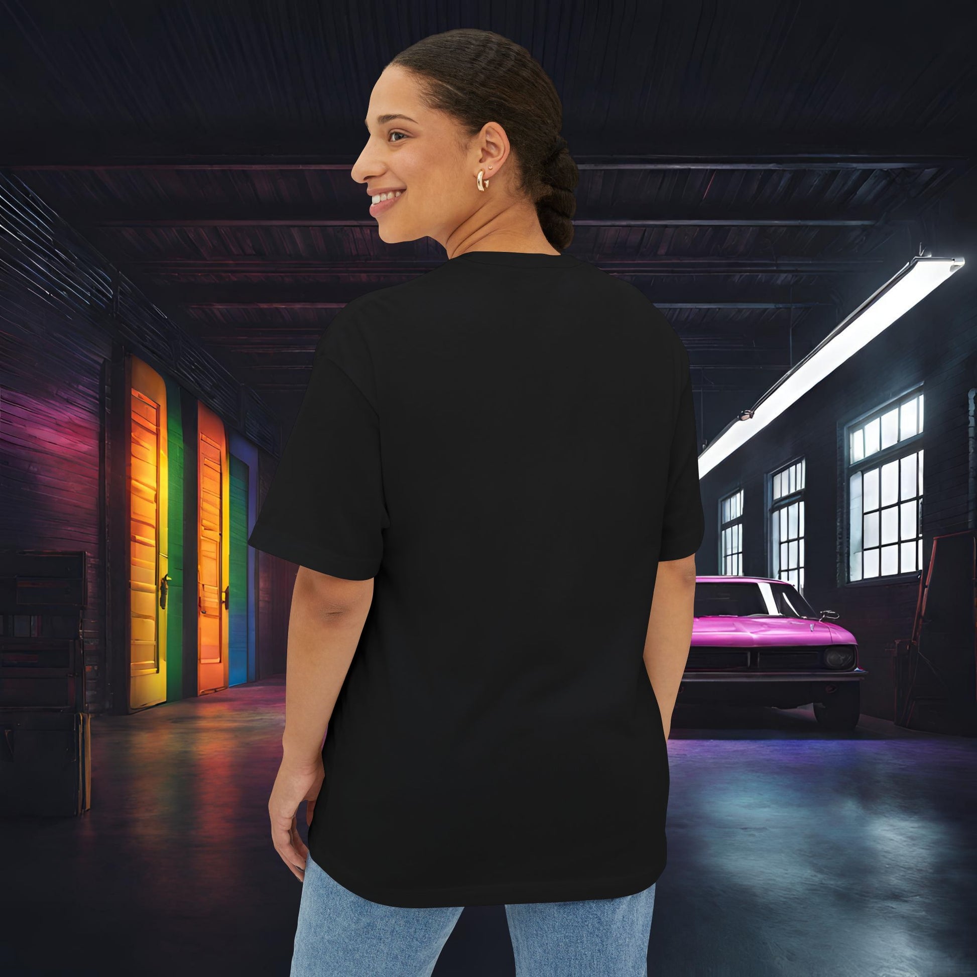 Sport Bike Graffiti Edition-Premium Ultra Soft Unisex Oversized Boxy Tee Printify by The Night Shift Automotive Apparel