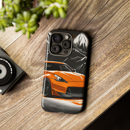 Nissan 370Z Mt Fuji-Dual Layer Ultra Tough Phone Case iPhone 15 Pro Glossy Printify by The Night Shift Automotive Apparel