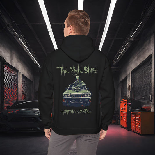 Rotting Corpse Zombie-Ultra Soft, Premium Hoodie Black Printify by The Night Shift Automotive Apparel