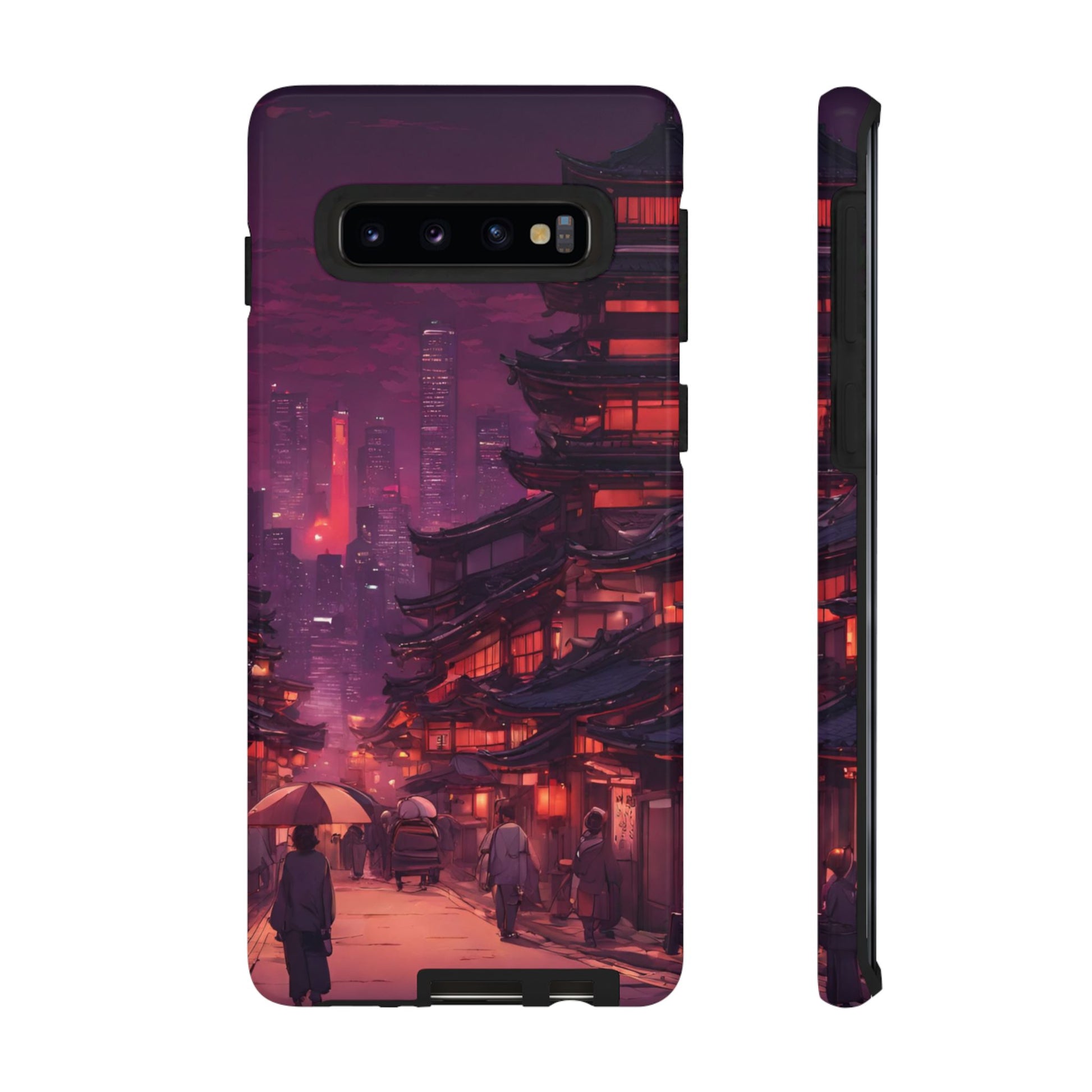 Traditional Japanese Village Countryside-Dual Layer Ultra Tough Phone Case Samsung Galaxy S10 Glossy Printify by The Night Shift Automotive Apparel