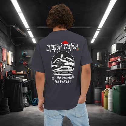 🎄 Christmas Limited Edition Station Nation-Premium, Ultra Soft Unisex Oversized Boxy Tee Printify by The Night Shift Automotive Apparel
