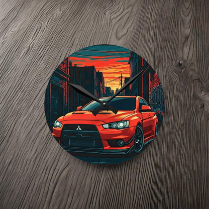 Mitsubishi Lancer Evo X Street Life-Acrylic Wall Clock