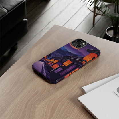 Traditional Japanese Village Countryside-Dual Layer Ultra Tough Phone Case iPhone 14 Plus Glossy Printify by The Night Shift Automotive Apparel