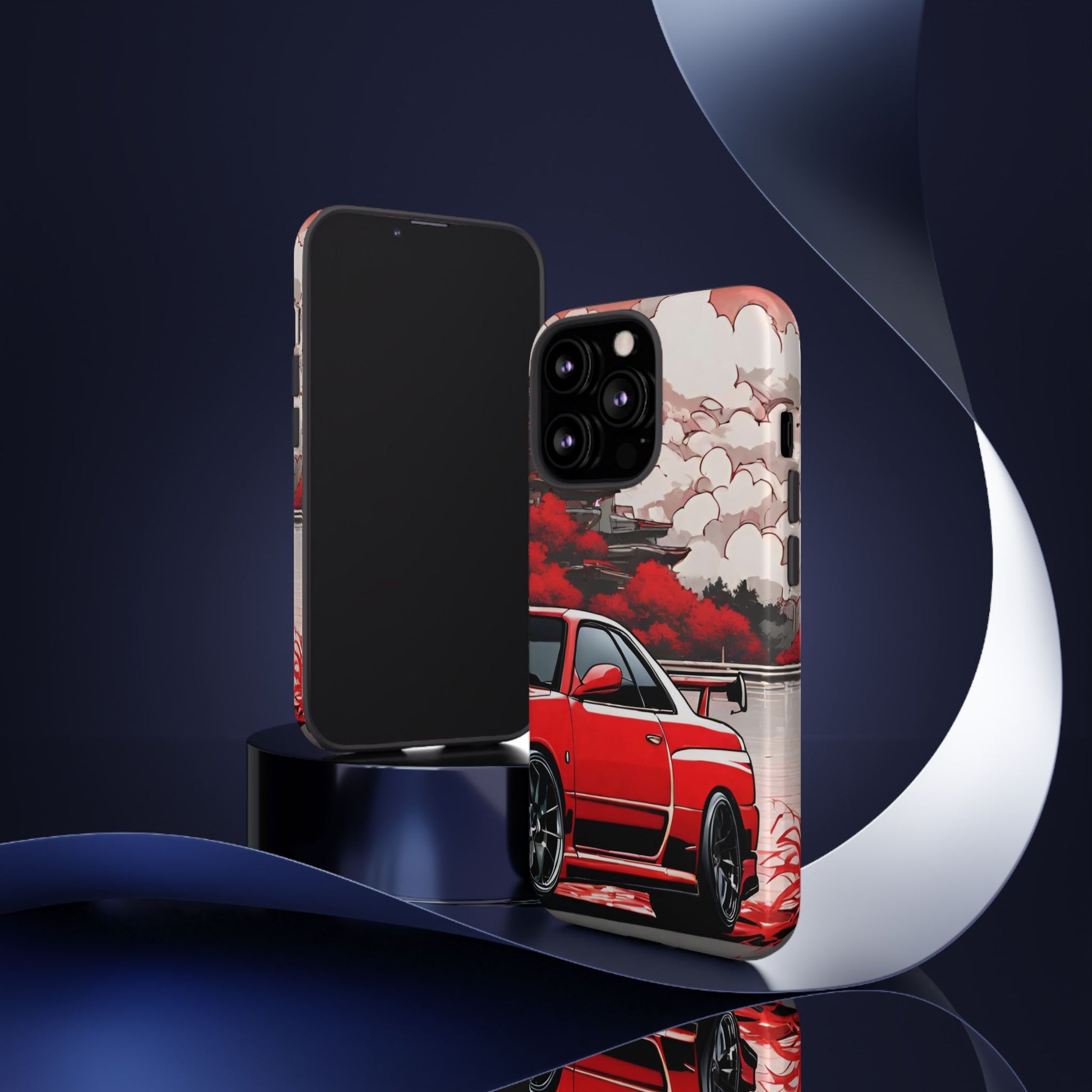 Nissan Skyline R34-Dual Layer Ultra Tough Phone Case iPhone 13 Pro Glossy Printify by The Night Shift Automotive Apparel