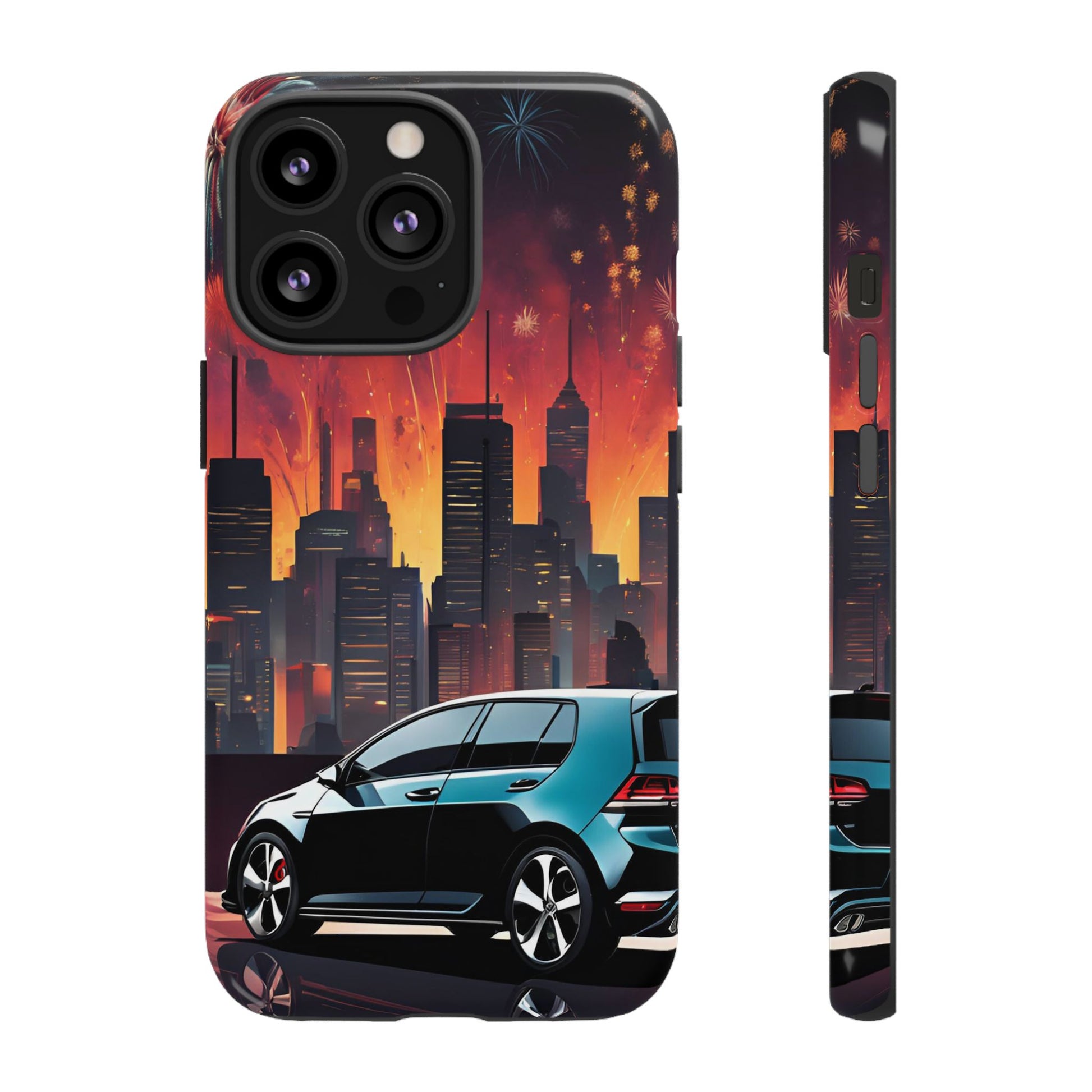 Volkswagon Golf GTI Fireworks-Dual Layer Ultra Tough Phone Case Printify by The Night Shift Automotive Apparel