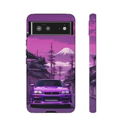 Nissan Skyline R34 Mt Fuji-Dual Layer Ultra Tough Phone Case Printify by The Night Shift Automotive Apparel