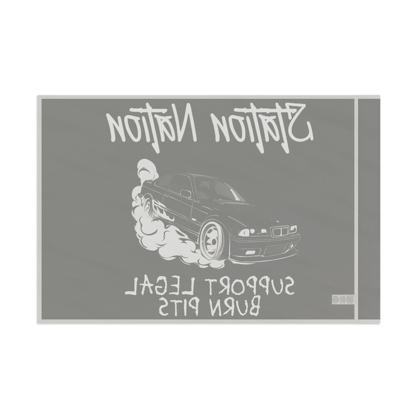 Station Nation-Support Legal Burn Pit Flags Printify by The Night Shift Automotive Apparel