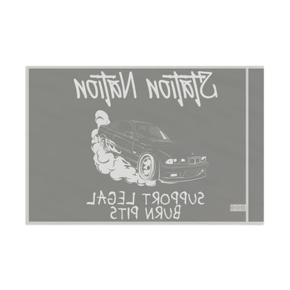 Station Nation-Support Legal Burn Pit Flags Printify by The Night Shift Automotive Apparel