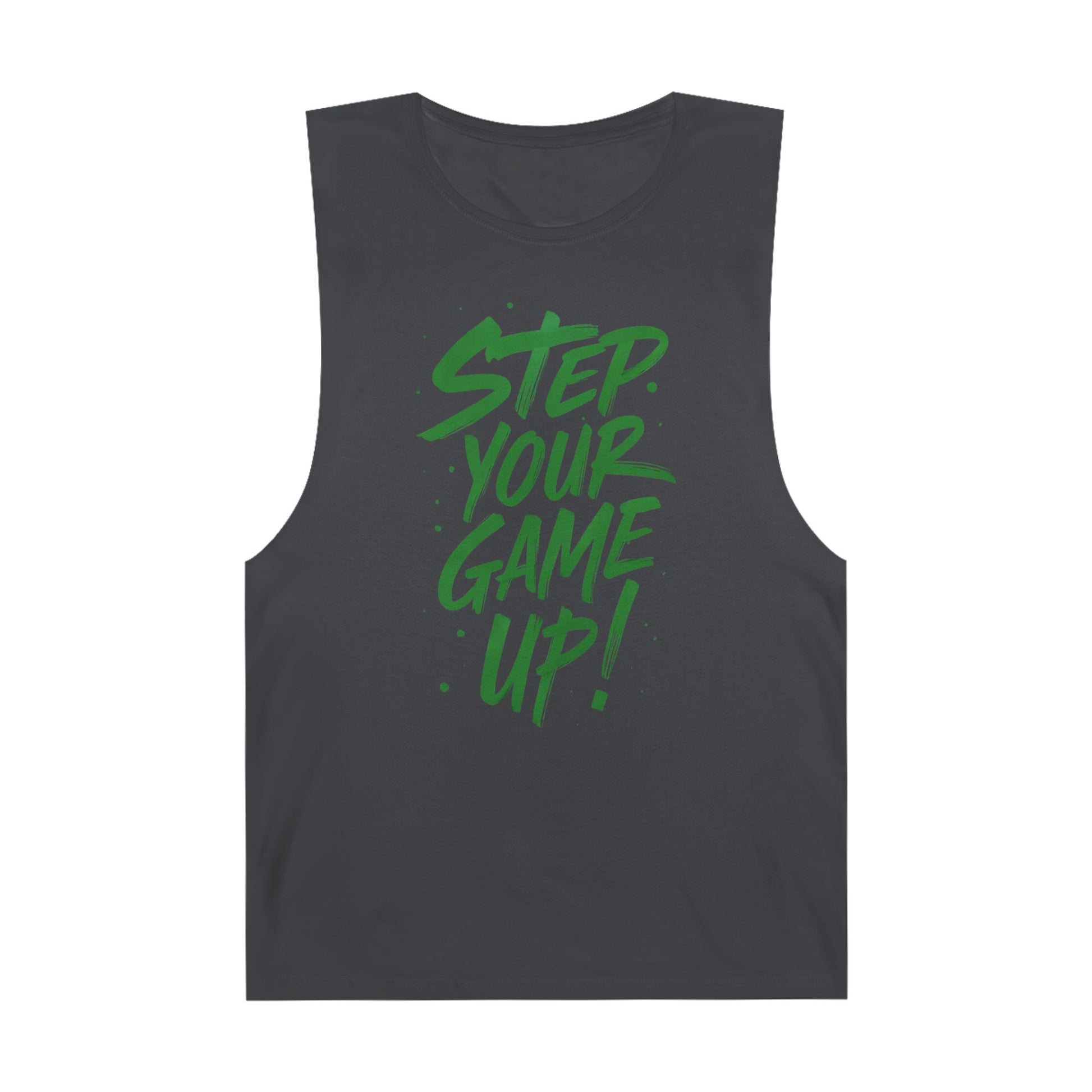 Step Your Game Up - Premium Unisex Barnard Tank Top Coal Printify by The Night Shift Automotive Apparel