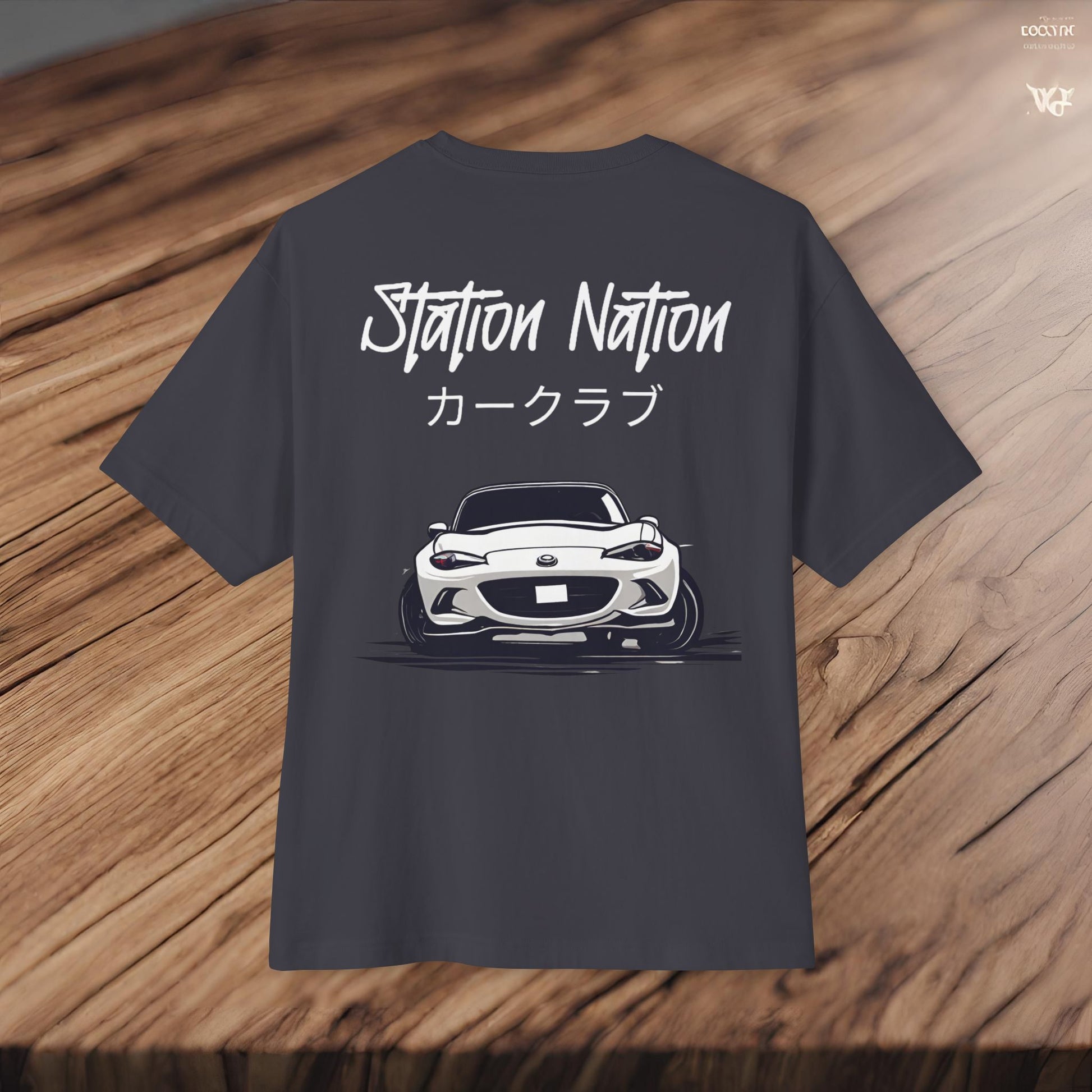 Station Nation-Premium, Ultra Soft Unisex Oversized Boxy Tee Printify by The Night Shift Automotive Apparel