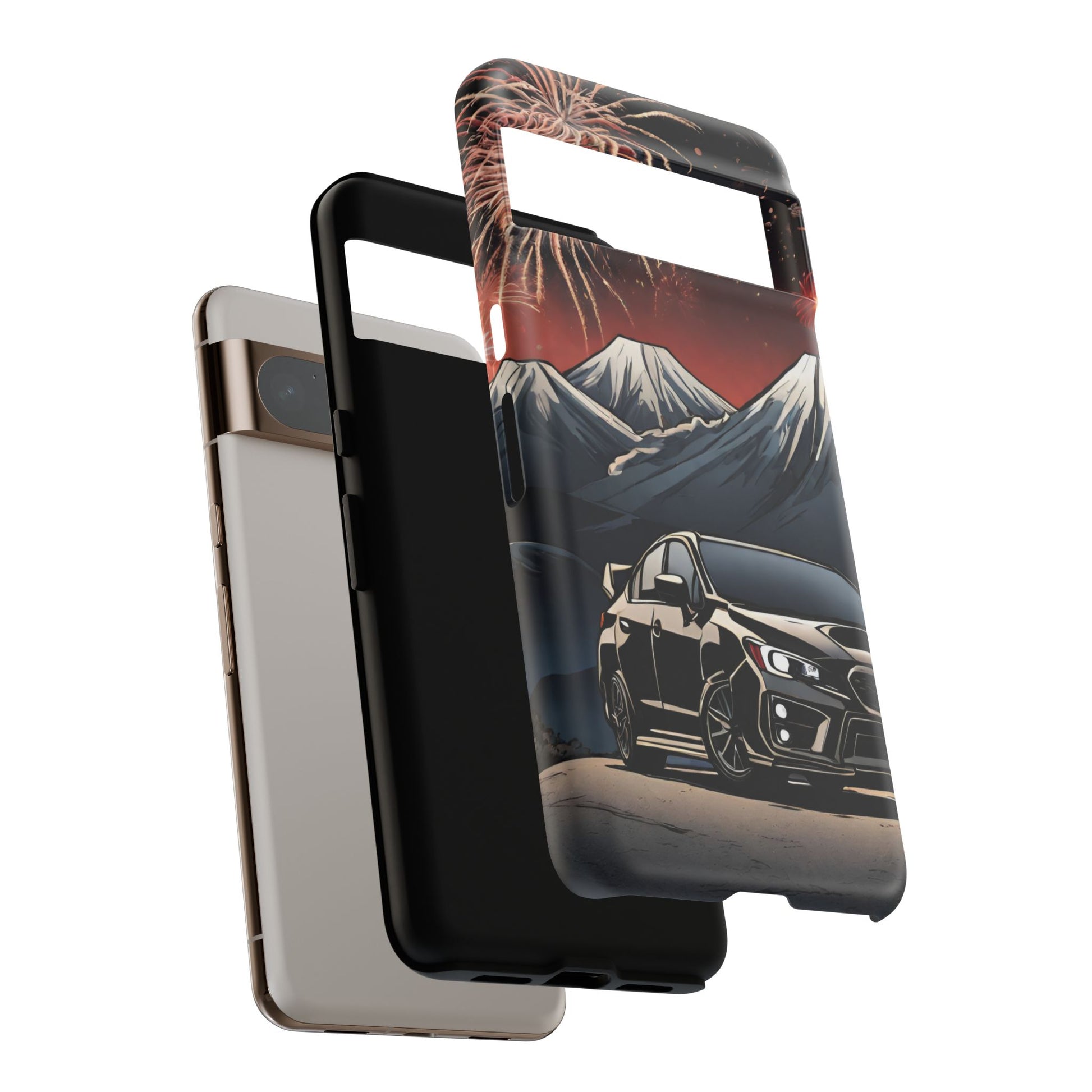 Subaru WRX/STI Fireworks-Dual Layer Ultra Tough Phone Case Printify by The Night Shift Automotive Apparel